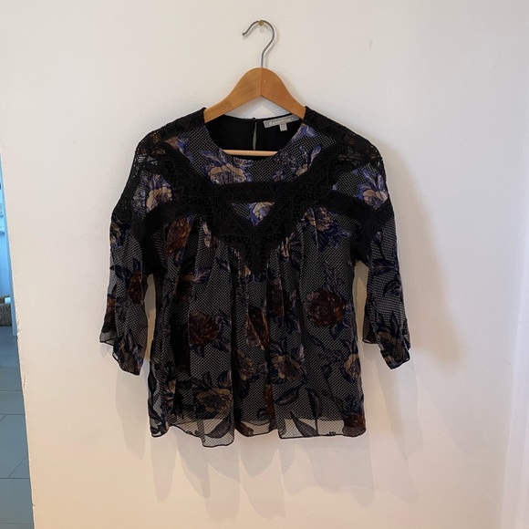 Anthropologie Blouse by Daniel Rainn Size XS Petite - Picture 2 of 11